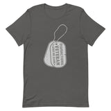Dysfunctional Vet Tags in Silver Short-Sleeve Unisex T-Shirt