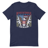 Dysfunctional Vet Eagle Blue Letters Short-Sleeve Unisex T-Shirt